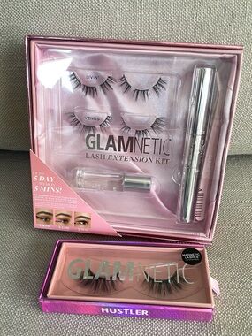 Glamnetic Magnetic Lash Extension Kit plus Hustler Lashes - Pink
